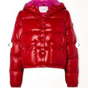 Moncler Bardanette Hooded Puffer - Red - Size 1
